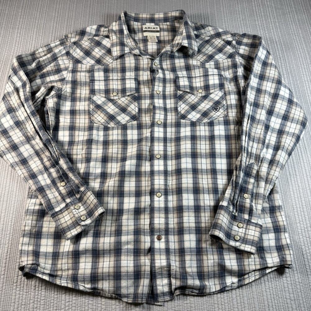 Ariat Retro Fitted Shirt Mens XL Western Core Pearl Snap Ranch Wear Urban Cowboy